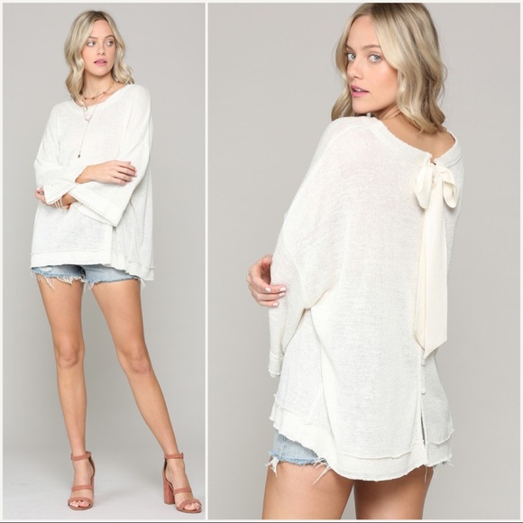 Store Closing - Last 1 - Size Medium‼️ Back Ribbon Top - Picture 2 of 4